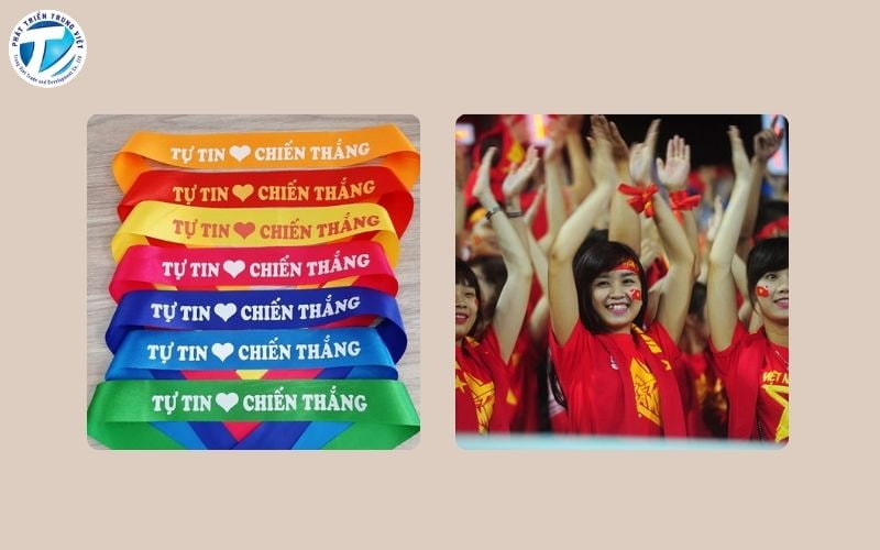 Băng rôn đeo đầu cổ vũ